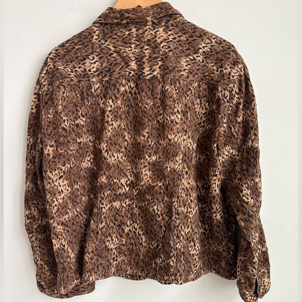 Chico’s Leopard Print Jacket Cotton Button Front … - image 7